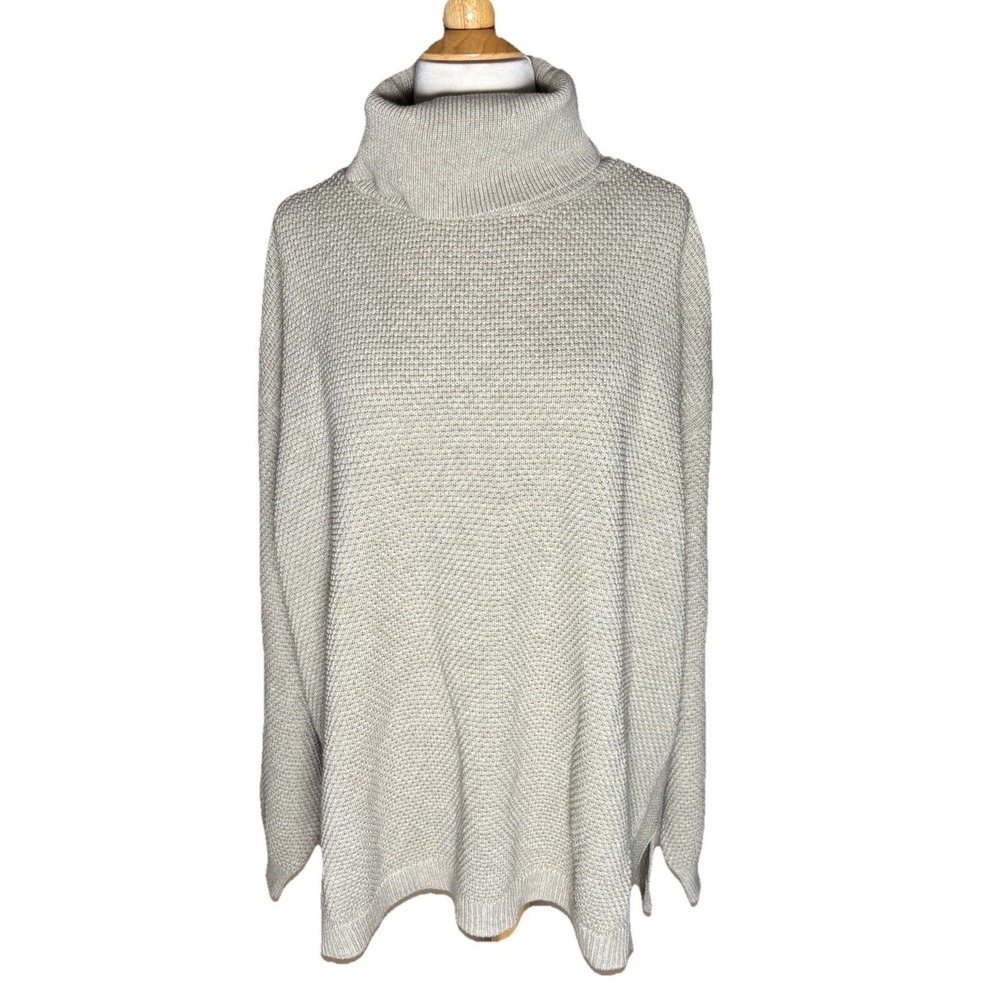 FP Beach Sweater L New Oat Taupe Cotton Resort Coastal Cruise Gift Free People